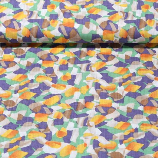 Tissu robe et blouse - Pierres colorées Violet