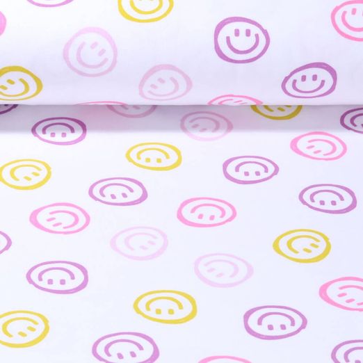 Soft Sweat - Smiley Weiß Angeraut
