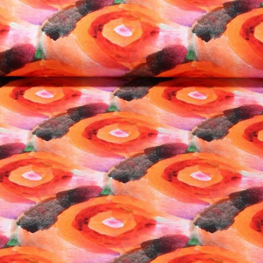Jersey - Digitaldruck Aquarellbögen Orange