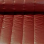 Tissu matelassé pour veste - rayures 65mm Rouge brique Impression sur film