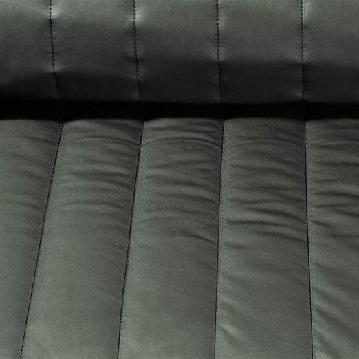 Tissu veste matelassé - Rayures 65mm Vert militaire Ouaté