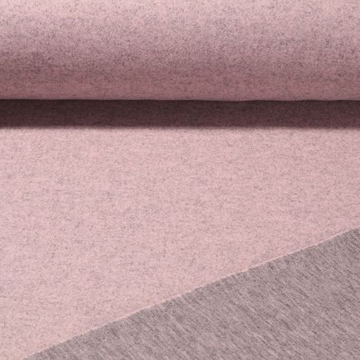 Mantelstoff Brigitte - Doubleface Altrosa Melange