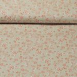 Coton enduit - Petites fleurs Beige