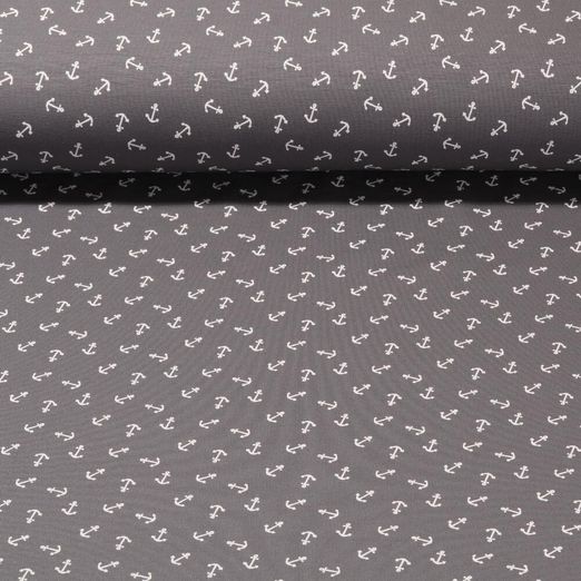 Jersey - Mini ancres Gris souris Teint dans la masse