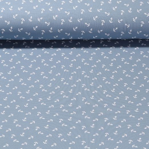 Jersey - Mini ancres Bleu jeans Teint dans la masse