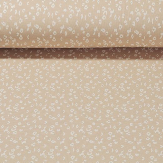 Jersey - Motif léopard Beige Teint dans la masse