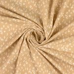 Jersey - Motif Léopard Beige Teint en Fil