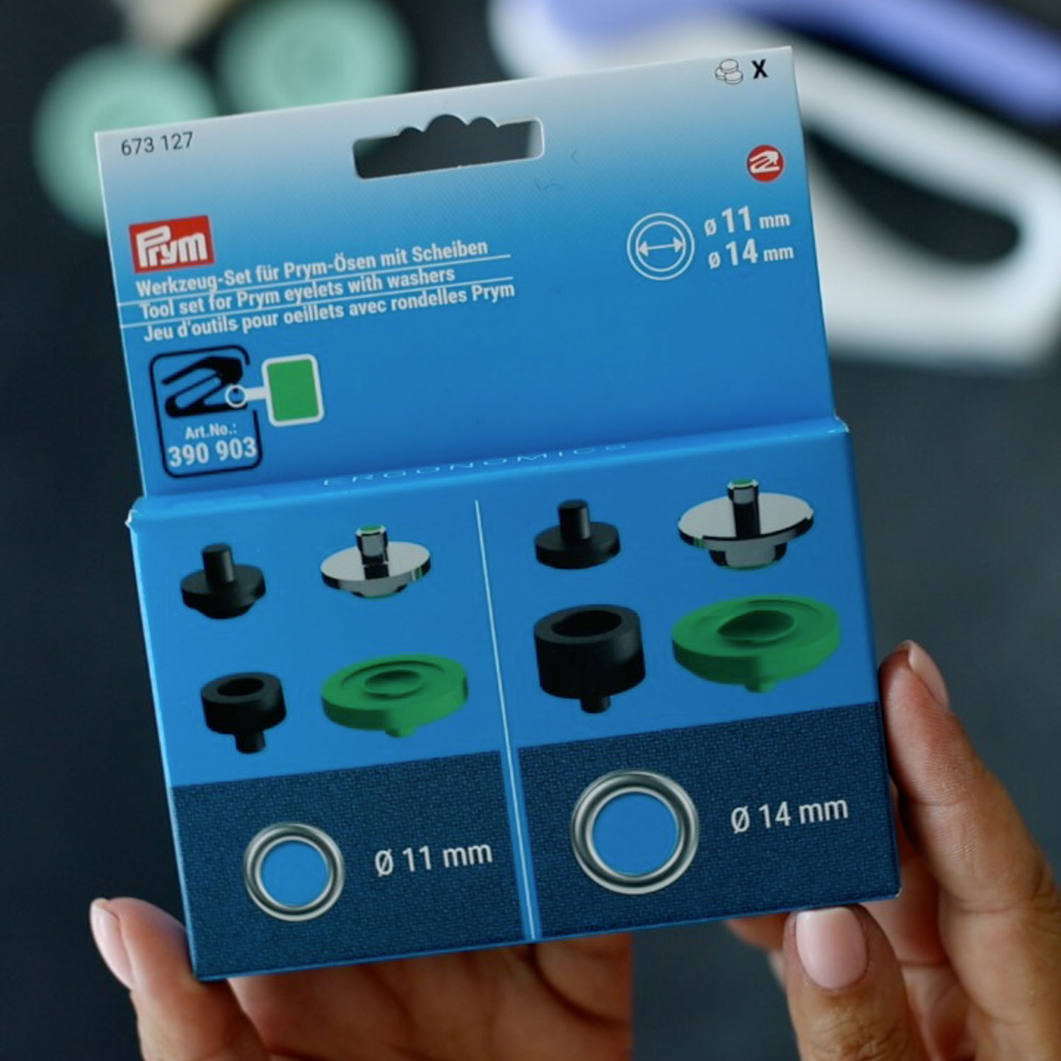 PRYM Set d'outils pour Vario Creative Tool - Œillets avec rondelles Ø 11 et 14 mm-4 PRYM Set d'outils pour Vario Creative Tool - Œillets avec rondelles Ø 11 et 14 mm-4