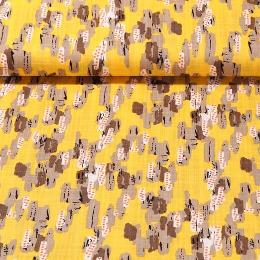 Tissu pour blouses et robes - Slub Jaune