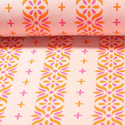 Bio Jersey -  Hamburger Liebe Evermore Flourish Jacquard Ecru