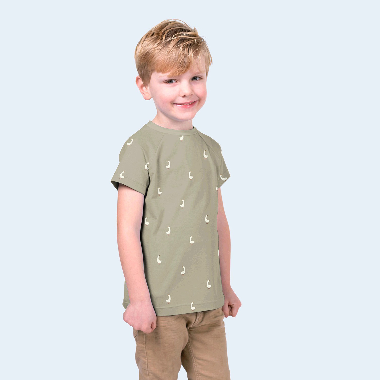 Jersey - Petites oies Vert olive-1 Jersey - Petites oies Vert olive-1