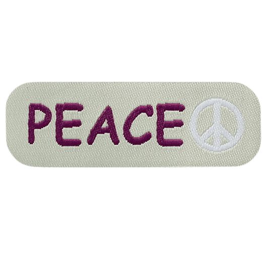 Ecusson thermocollant Étiquette beige Peace Ecusson thermocollant Étiquette beige Peace