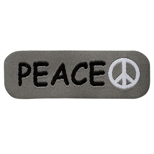 Ecusson thermocollant Étiquette grise Peace