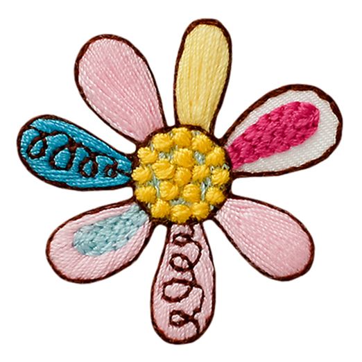 Ecusson thermocollant Fleur multicolore Ecusson thermocollant Fleur multicolore