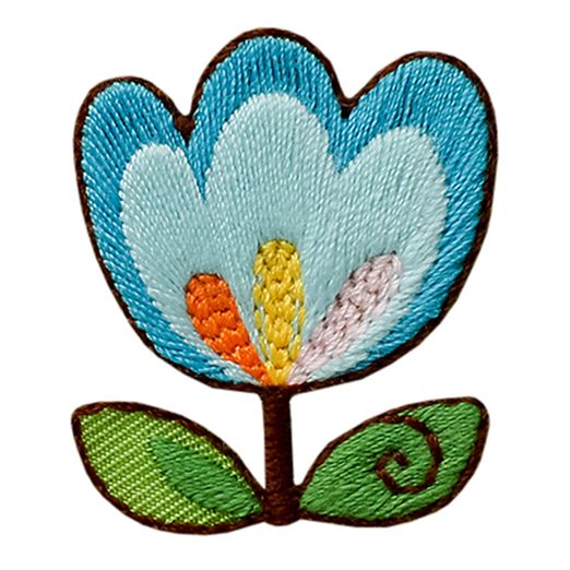 Ecusson thermocollant Tulipe bleue Ecusson thermocollant Tulipe bleue