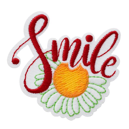 Ecusson thermocollant recyclé Fleur Smile Ecusson thermocollant recyclé Fleur Smile