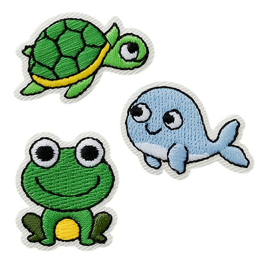 Ecussons thermocollants recyclés Animaux marins 