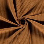 Maglia a coste - costa larga caramello tinta unita
