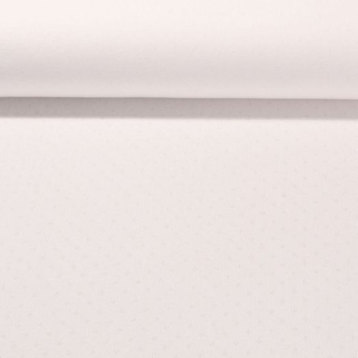 Baumwolljersey Mette - Ajour Uni Offwhite