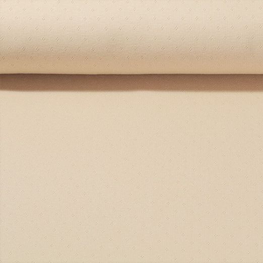 Baumwolljersey Mette - Ajour Uni Beige