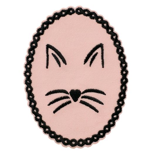Renfort thermocollant coudes/genoux - Chat Rose Renfort thermocollant coudes/genoux - Chat Rose