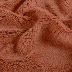 Teddy fleece – jednobarevná rezavá