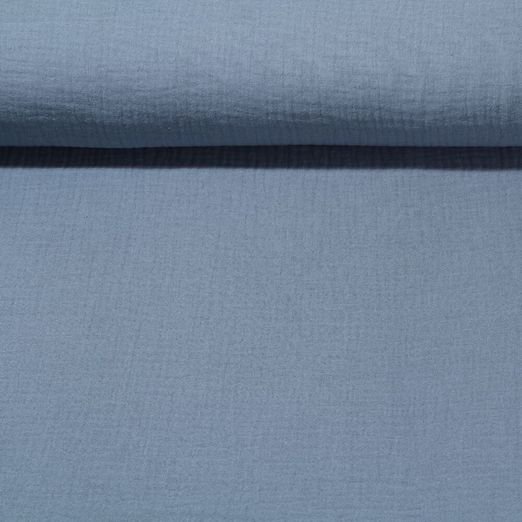 Mousseline de coton Pina - Bleu