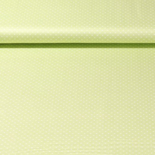 Tissu traditionnel en coton Romantico - Carrés de points Lime