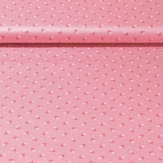 Tissu traditionnel en coton Romantico - Petites fleurs Rose