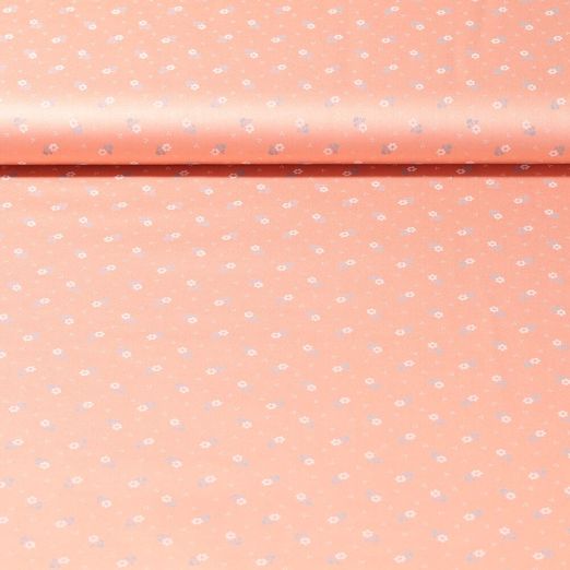 Baumwolle Trachtenstoff Romantico - Kleine Blümchen Lachs
