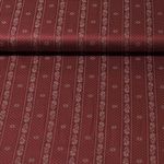 Tissu traditionnel en coton Romantico - Rameaux de rose Rouge grenade