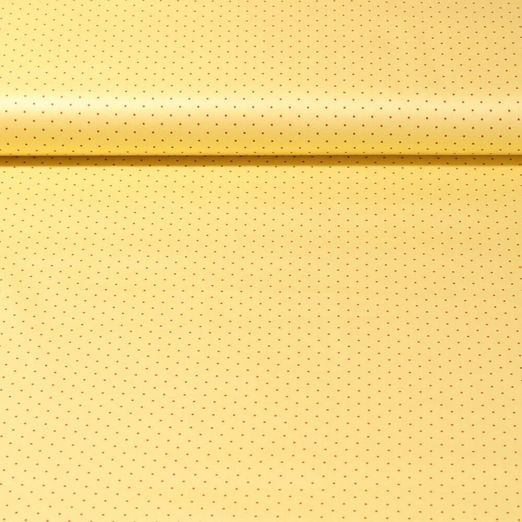 Tissu traditionnel en coton Romantico - Pois Jaune