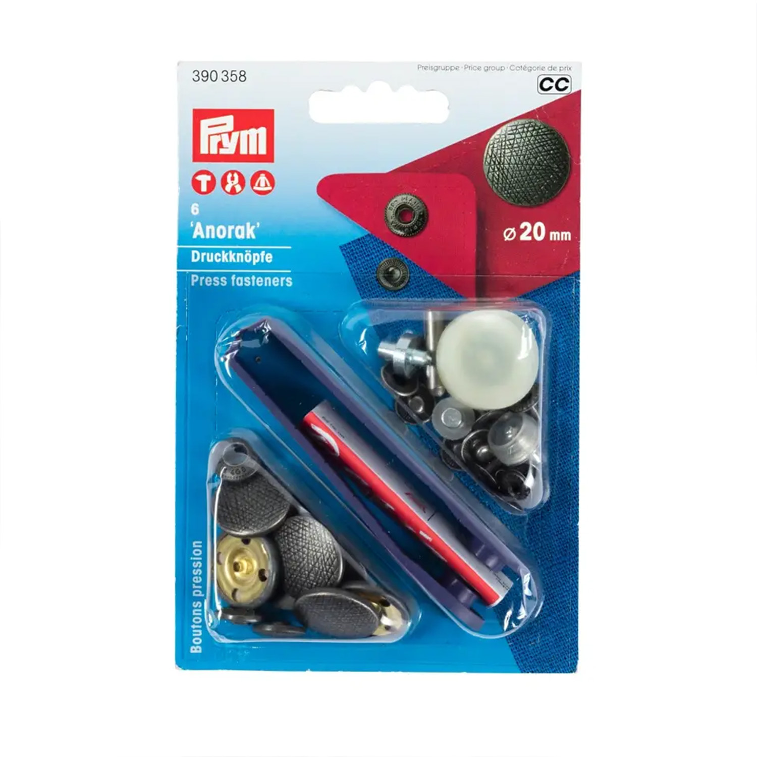PRYM Anorak-Druckknopf Design 20mm - Spirit-0 PRYM Anorak-Druckknopf Design 20mm - Spirit-0