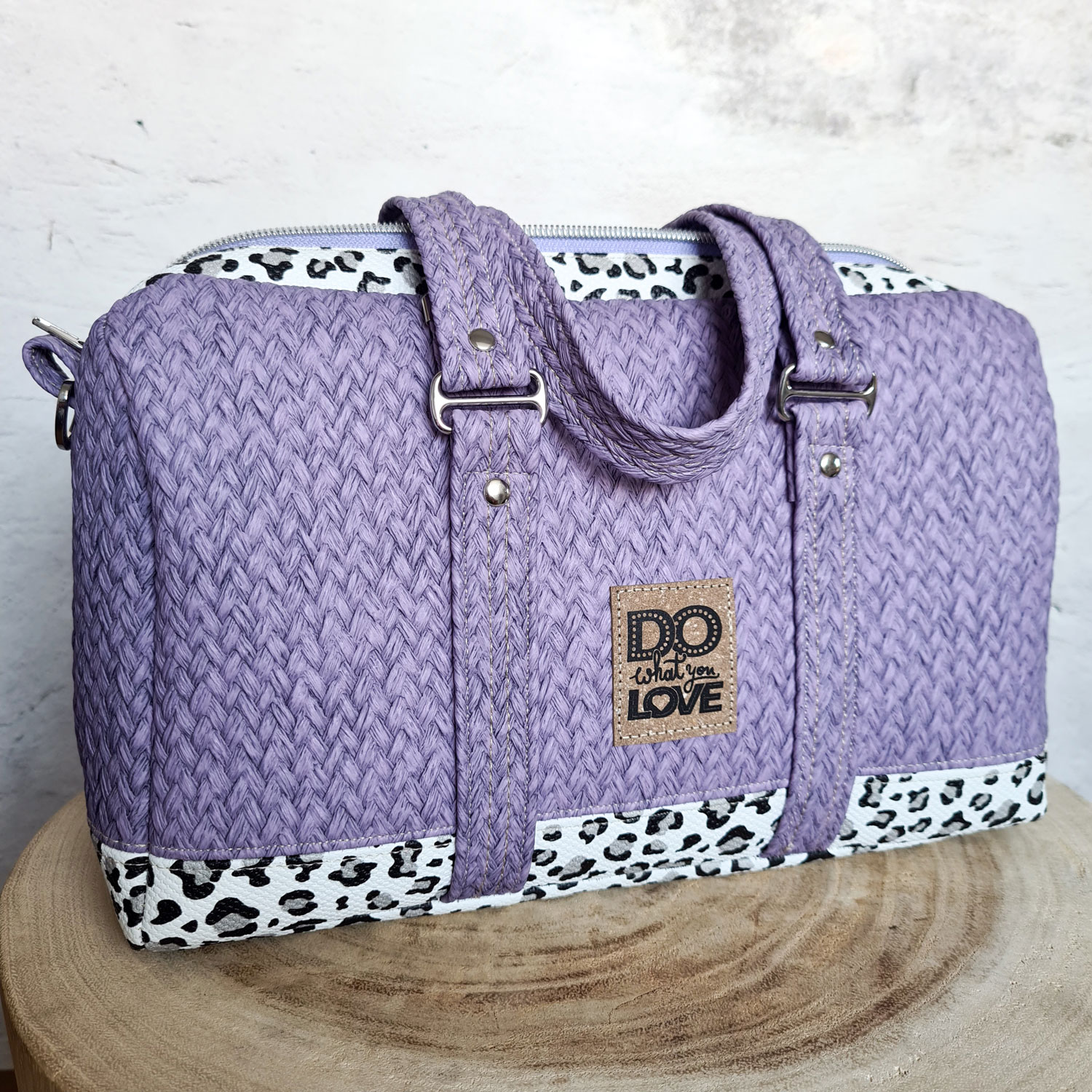 Simili synthétique Tricot Lilas - au mètre-1 Simili synthétique Tricot Lilas - au mètre-1