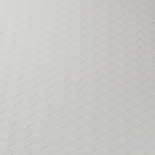 Simili synthétique Squares Blanc - au mètre