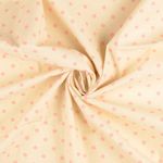 Bomull Cretonne - Små Prickar Beige Rosa Wash
