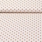 Baumwolle Cretonne - Kleine Punkte Beige Braun Wash