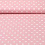 Baumwolle Cretonne - Große Punkte Rosa Beige Wash