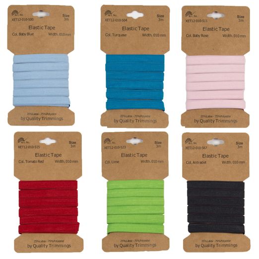 Élastique uni 10mm - Longueur 3m Élastique uni 10mm - Longueur 3m
