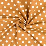 Bomull Cretonne - Stora Prickar Brun Beige Wash