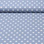 Baumwolle Cretonne - Große Punkte Bleu Beige Wash