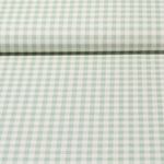 Baumwolle Cretonne - Kariert Beige Lindgrün Wash