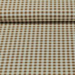 Baumwolle Cretonne - Kariert Beige Braun Wash