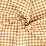 Bomull Cretonne - Rutig Beige Brun Wash