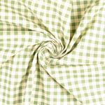 Bomull Cretonne - Rutig Beige Grön Wash