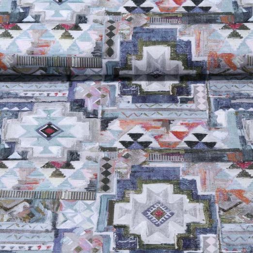 Toile de coton canevas - Impression digitale Inka Gris