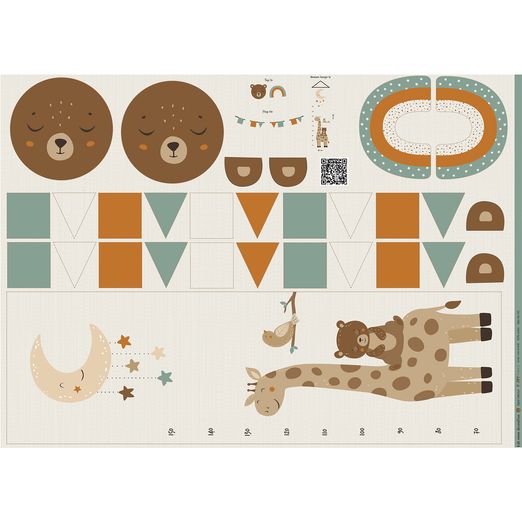 Panneau canevas - Impression digitale Décoration chambre d'enfant aspect lin Beige