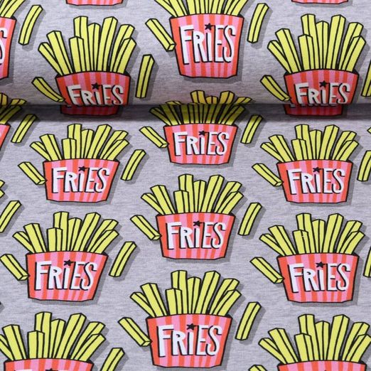 Sweat bio - Hamburger Liebe Classic Collection OMG Frites Gris
