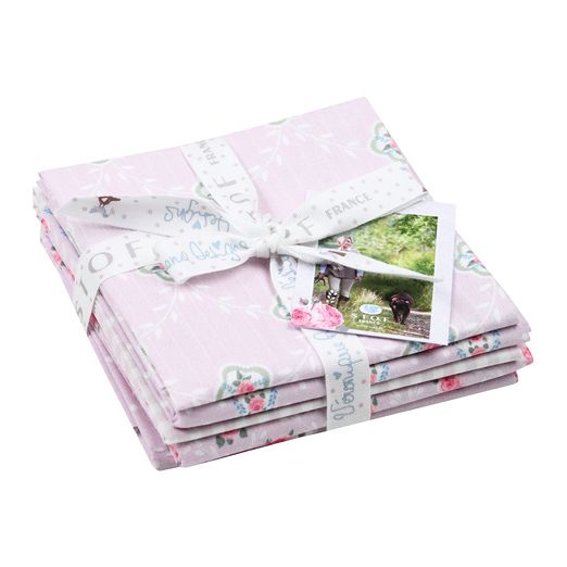 Patchwork und Quiltpaket - 5 x 45x55cm - Kollektion Campagne Chic 004