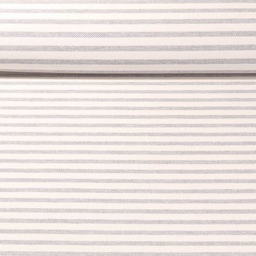 Canevas jacquard Durable Marcel - Rayures Ecru Gris 10mm/5mm